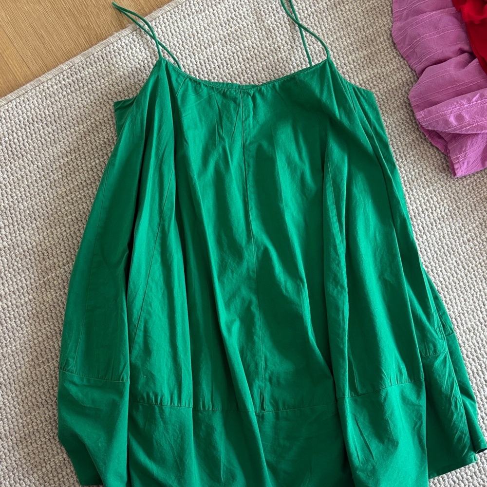 free people green mini dress